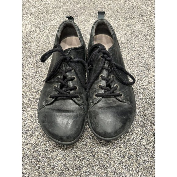 Birkenstock Islay Black Leather Shoes Ladies 9 Men’s 7 - Picture 2 of 8